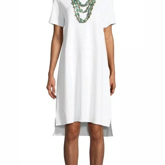 Eileen Fisher TShirt Casual White Stretc Ponte XXS - Picture 2 of 7